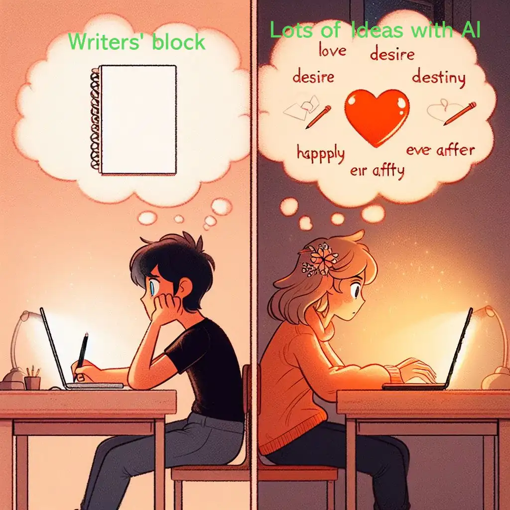 Writer overcomes writer's block, finding inspiration in AI for a love story