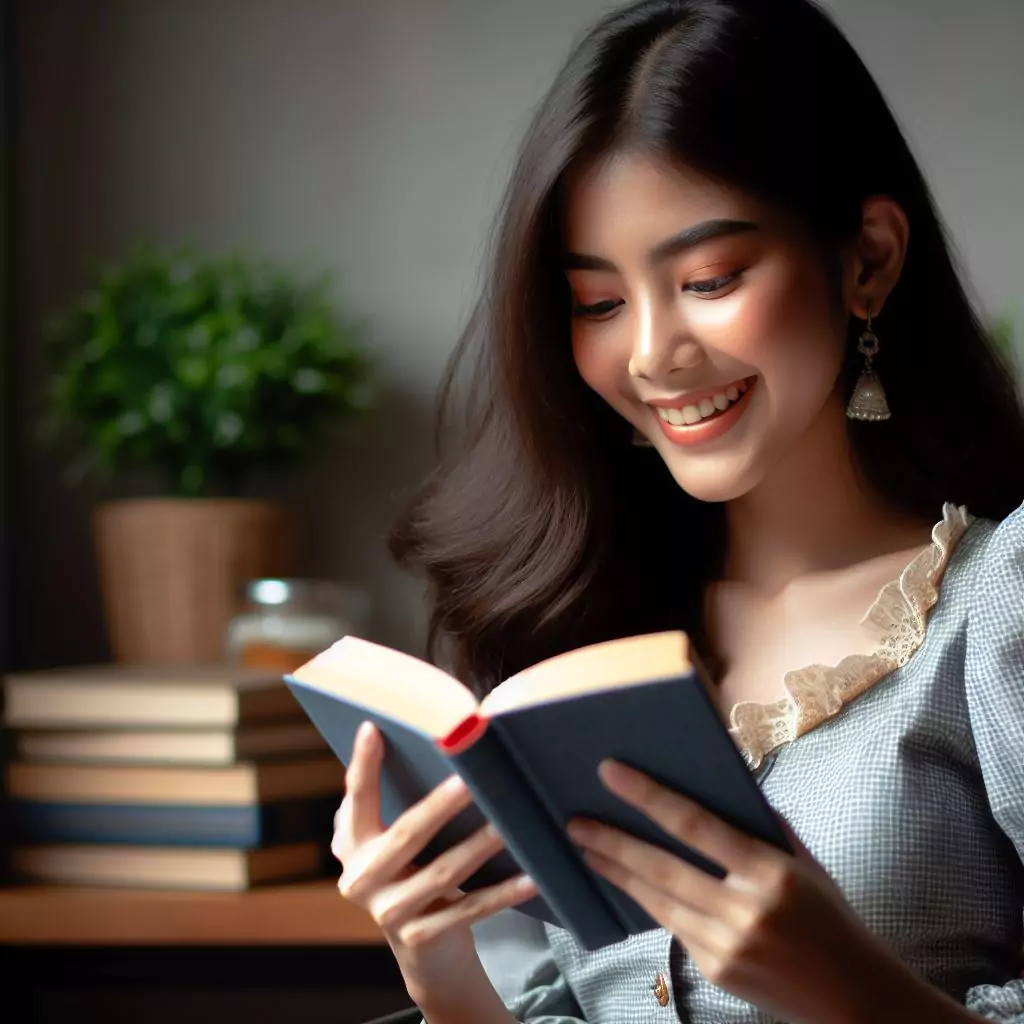 Reader captivated by a romance novel, highlighting the importance of emotional connection in storytelling.