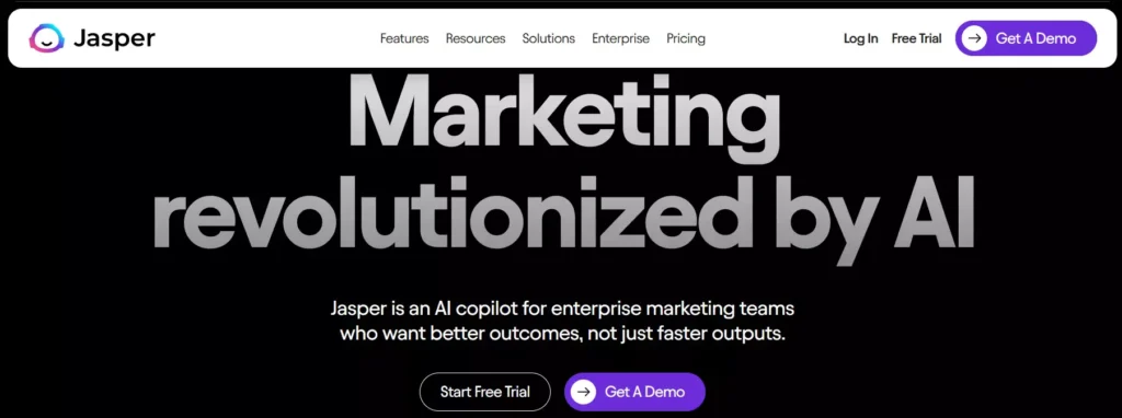 Jasper AI writing assistant with features like story idea generation and dialogue writing for romance novelists